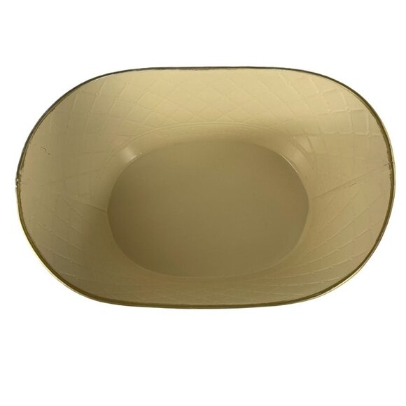 Harry & David Metal Storage Organizing  Container u Organizer Cream Gold Gift Ti - Picture 2 of 4